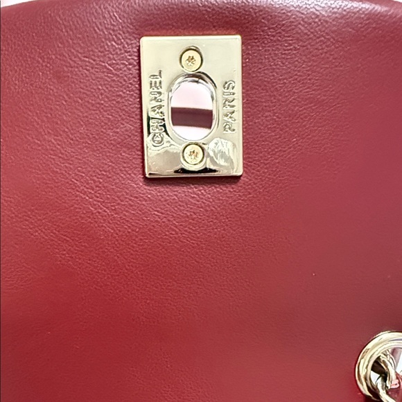 Authentic Chanel Mini Dark Red leather Quilted Backpack - Picture 2 of 8